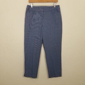 LOFT Blue Cropped Straight-Leg Pants